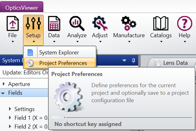 Project Preferences